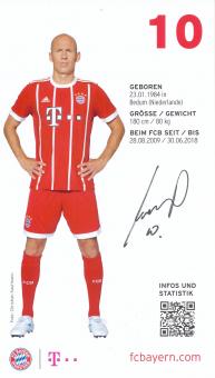 Arjen Robben  2017/2018  FC Bayern München Fußball Autogrammkarte Druck signiert 