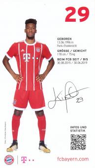 Kingsley Coman  2017/2018  FC Bayern München Fußball Autogrammkarte Druck signiert 