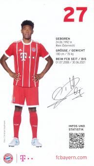David Alaba  2017/2018  FC Bayern München Fußball Autogrammkarte Druck signiert 