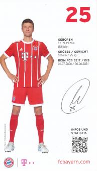 Thomas Müller  2017/2018  FC Bayern München Fußball Autogrammkarte Druck signiert 