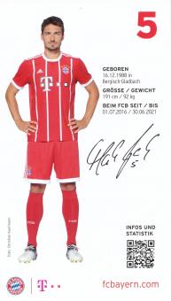 Mats Hummels   2017/2018  FC Bayern München Fußball Autogrammkarte Druck signiert 