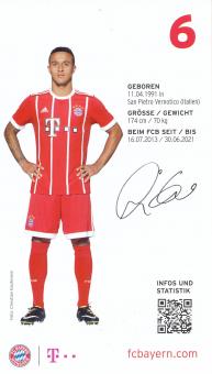 Thiago Alcantara   2017/2018  FC Bayern München Fußball Autogrammkarte Druck signiert 