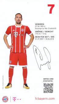Franck Ribery   2017/2018  FC Bayern München Fußball Autogrammkarte Druck signiert 