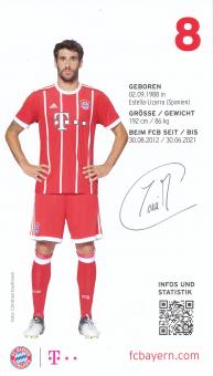 Javier Martinez   2017/2018  FC Bayern München Fußball Autogrammkarte Druck signiert 
