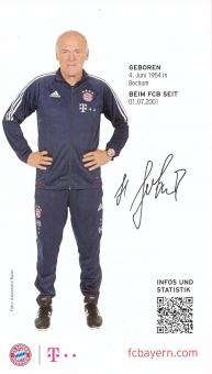 Hermann Gerland  2017/2018  FC Bayern München Fußball Autogrammkarte Druck signiert 