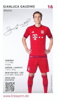 Gianluca Gaudino  2015/2016  FC Bayern München Fußball Autogrammkarte Druck signiert 