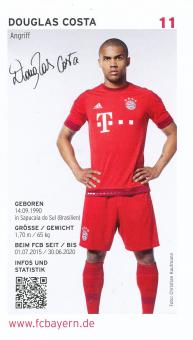 Douglas Costa  2015/2016  FC Bayern München Fußball Autogrammkarte Druck signiert 