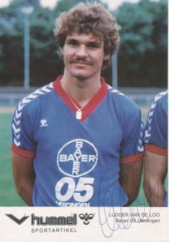 Ludger van de Loo  1980/1981  Bayer 05 Uerdingen Fußball Autogrammkarte original signiert 