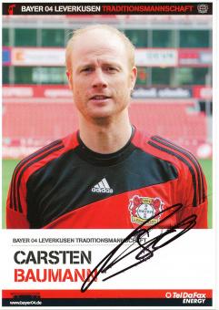 Carsten Baumann  Traditionsmannschaft  Bayer 04 Leverkusen Fußball Autogrammkarte original signiert 