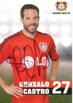 Gonzalo Castro  2014/2015   Bayer 04 Leverkusen Fußball Autogrammkarte original signiert 