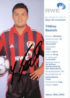 Yildiray Bastürk   2001/2002   Bayer 04 Leverkusen Fußball Autogrammkarte original signiert 