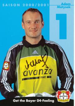 Adam Matysek   2000/2001   Bayer 04 Leverkusen Fußball Autogrammkarte original signiert 