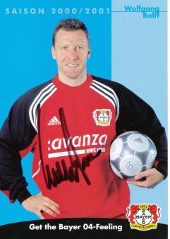 Wolfgang Rolff   2000/2001   Bayer 04 Leverkusen Fußball Autogrammkarte original signiert 