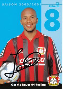 Ze Roberto   2000/2001   Bayer 04 Leverkusen Fußball Autogrammkarte original signiert 