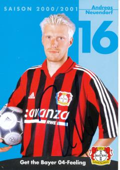 Andreas Neuendorf   2000/2001   Bayer 04 Leverkusen Fußball Autogrammkarte original signiert 