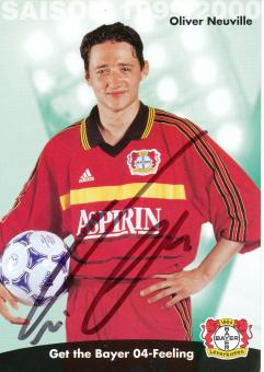 Oliver Neuville  1999/2000   Bayer 04 Leverkusen Fußball Autogrammkarte original signiert 