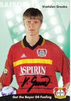 Vratislav Gresko  1999/2000   Bayer 04 Leverkusen Fußball Autogrammkarte original signiert 
