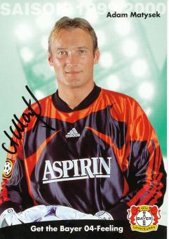 Adam Matysek  1999/2000   Bayer 04 Leverkusen Fußball Autogrammkarte original signiert 