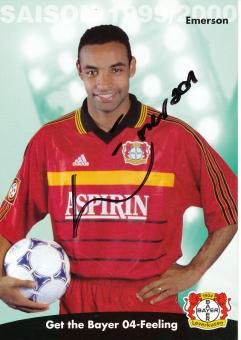 Emerson  1999/2000   Bayer 04 Leverkusen Fußball Autogrammkarte original signiert 