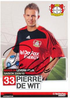 Pierre De Wit   2009/2010   Bayer 04 Leverkusen Fußball Autogrammkarte original signiert 