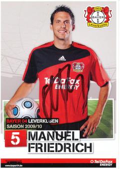 Manuel Friedrich   2009/2010   Bayer 04 Leverkusen Fußball Autogrammkarte original signiert 