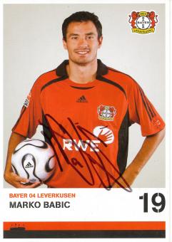 Marko Babic  2006/2007   Bayer 04 Leverkusen Fußball Autogrammkarte original signiert 