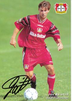 Jan Heintze  1996/1997   Bayer 04 Leverkusen Fußball Autogrammkarte original signiert 