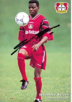 Sebastian Barnes  1996/1997   Bayer 04 Leverkusen Fußball Autogrammkarte original signiert 