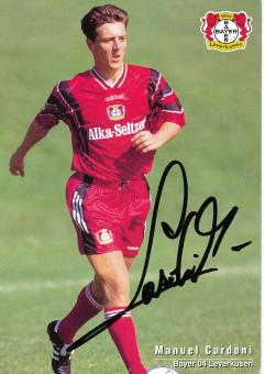 Manuel Cardoni  1996/1997   Bayer 04 Leverkusen Fußball Autogrammkarte original signiert 