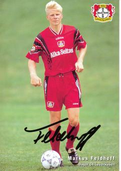 Markus Feldhoff  1996/1997   Bayer 04 Leverkusen Fußball Autogrammkarte original signiert 