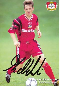 Thorsten Nehrbauer  1996/1997   Bayer 04 Leverkusen Fußball Autogrammkarte original signiert 