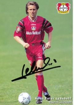 Hans Peter Lehnhoff  1996/1997   Bayer 04 Leverkusen Fußball Autogrammkarte original signiert 