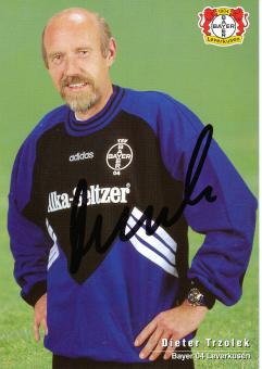 Dieter Trzolek  1996/1997   Bayer 04 Leverkusen Fußball Autogrammkarte original signiert 
