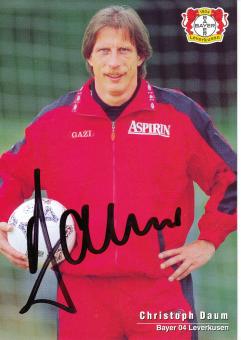 Christoph Daum  1997/1998   Bayer 04 Leverkusen Fußball Autogrammkarte original signiert 
