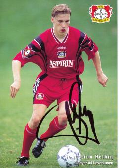 Sebastian Helbig 1997/1998   Bayer 04 Leverkusen Fußball Autogrammkarte original signiert 