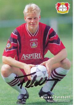 Markus Feldhoff  1997/1998   Bayer 04 Leverkusen Fußball Autogrammkarte original signiert 