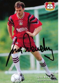 Jens Nowotny  1997/1998   Bayer 04 Leverkusen Fußball Autogrammkarte original signiert 