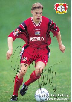 Sebastian Helbig  1997/1998   Bayer 04 Leverkusen Fußball Autogrammkarte original signiert 