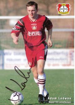 Adam Ledwon † 2008  1997/1998   Bayer 04 Leverkusen Fußball Autogrammkarte original signiert 