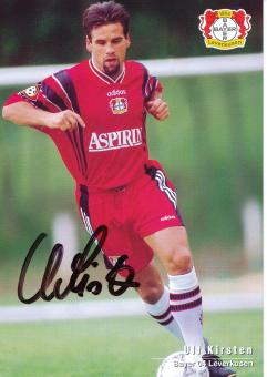 Ulf Kirsten  1997/1998   Bayer 04 Leverkusen Fußball Autogrammkarte original signiert 