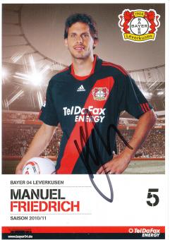 Manuel Friedrich  2010/2011   Bayer 04 Leverkusen Fußball Autogrammkarte original signiert 