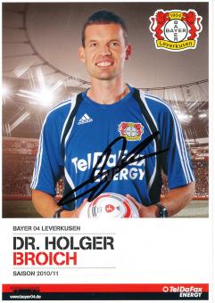 Holger Broich  2010/2011   Bayer 04 Leverkusen Fußball Autogrammkarte original signiert 