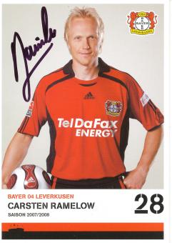 Carsten Ramelow   2007/2008   Bayer 04 Leverkusen Fußball Autogrammkarte original signiert 