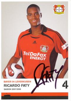 Ricardo Faty  2007/2008   Bayer 04 Leverkusen Fußball Autogrammkarte original signiert 