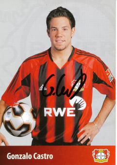 Gonzalo Castro  2005/2006   Bayer 04 Leverkusen Fußball Autogrammkarte original signiert 