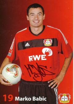 Marko Babic   2003/2004   Bayer 04 Leverkusen Fußball Autogrammkarte original signiert 