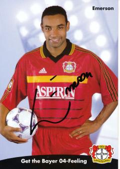 Emerson  1998/1999   Bayer 04 Leverkusen Fußball Autogrammkarte original signiert 