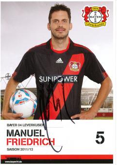 Manuel Friedrich  2011/2012  Bayer 04 Leverkusen Fußball Autogrammkarte original signiert 