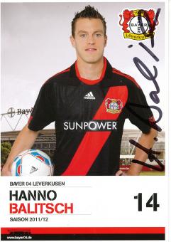 Hanno Balitsch  2011/2012  Bayer 04 Leverkusen Fußball Autogrammkarte original signiert 