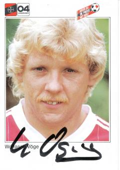 Wolfgang Vöge  1.11.1983  Bayer 04 Leverkusen Fußball Autogrammkarte original signiert 